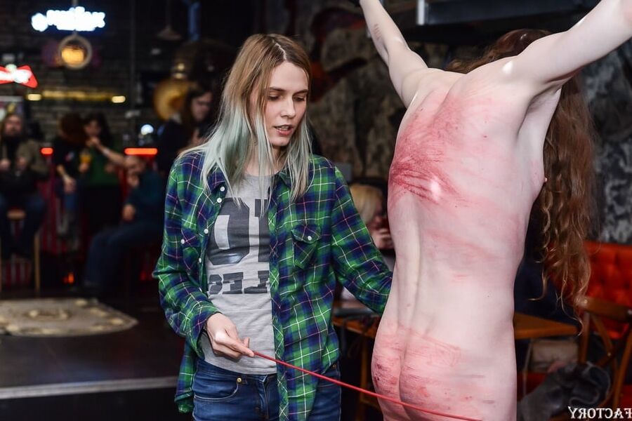Whipping on BDSM party