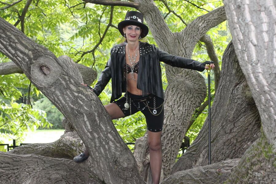 Clockpunk under tree