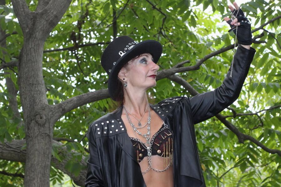 Clockpunk under tree