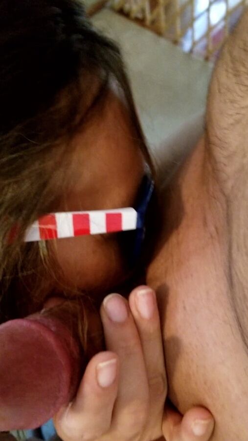 Marie sucking Ken's hard cock