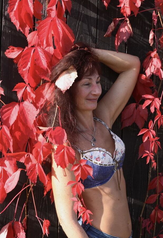 In red leaves
