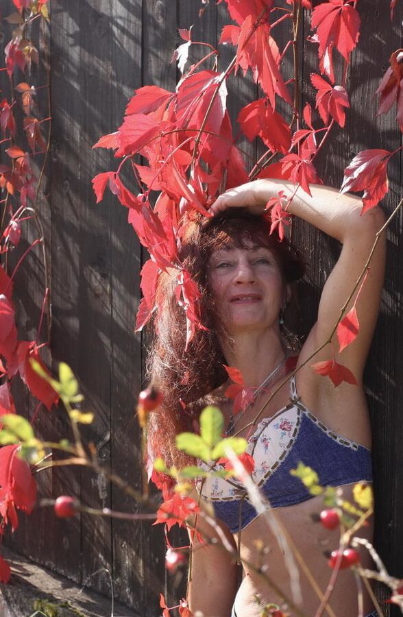 In red leaves