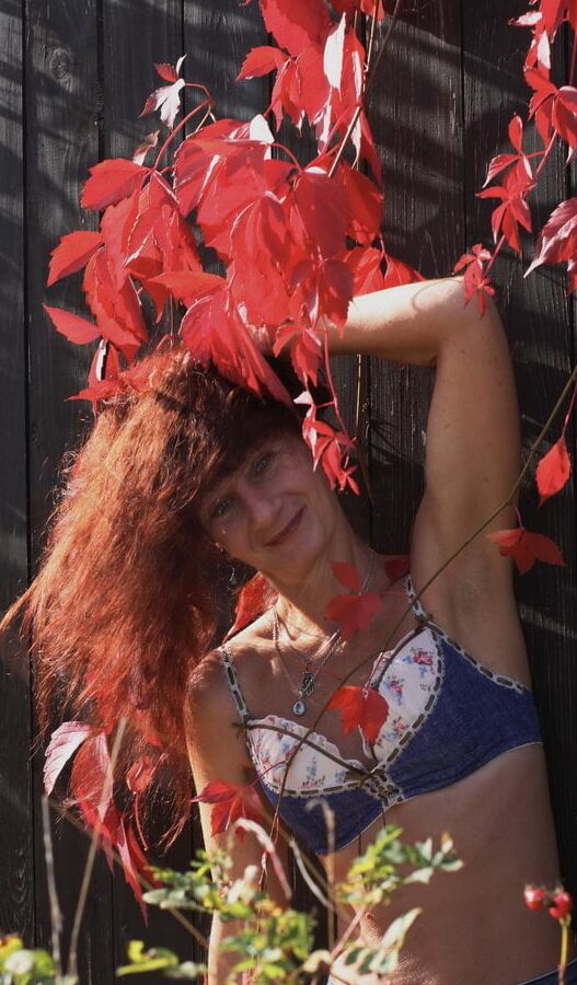 In red leaves
