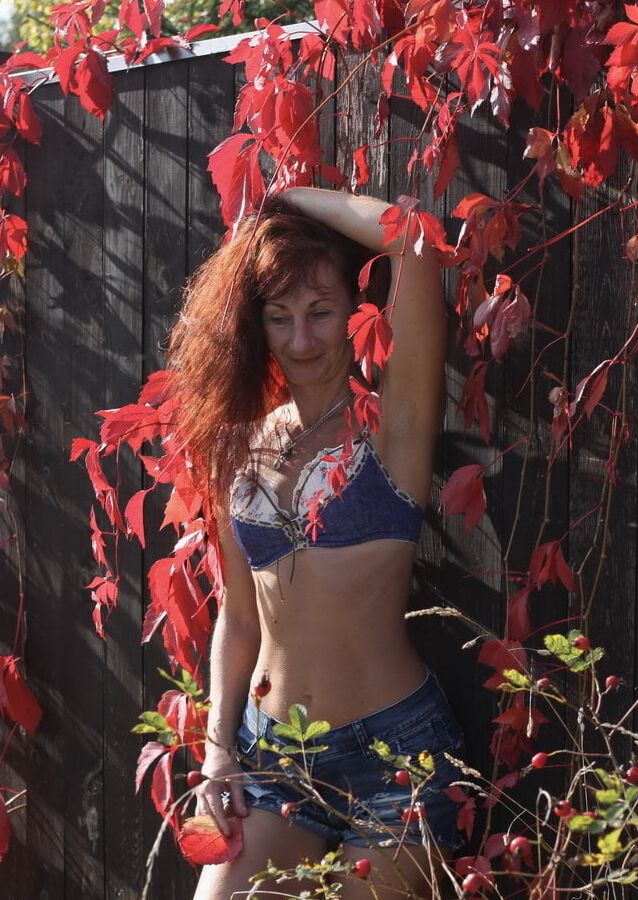 In red leaves