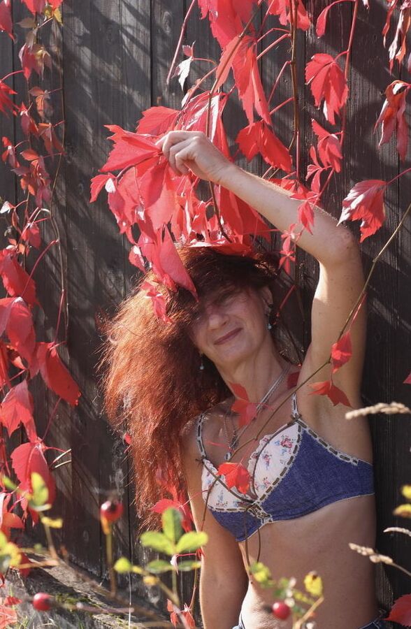 In red leaves