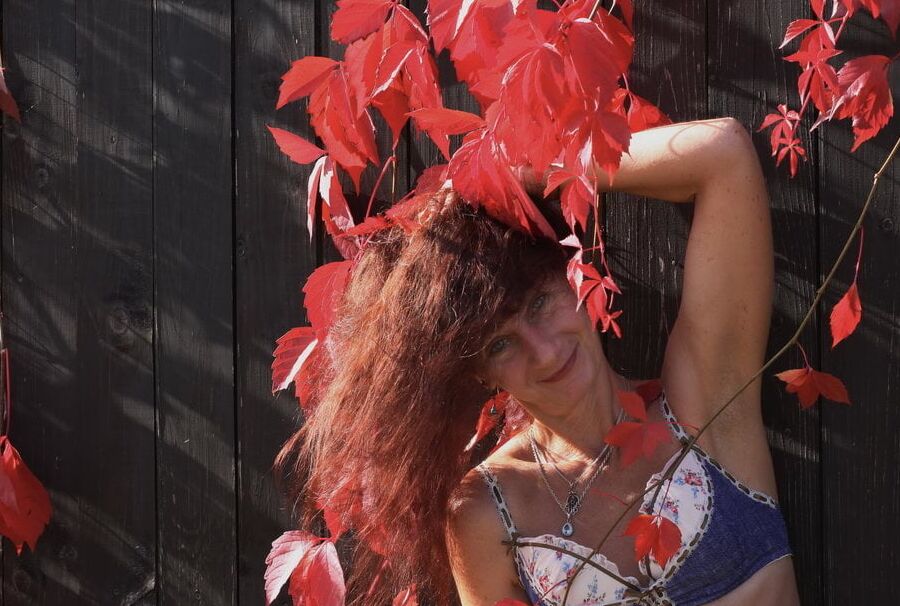 In red leaves