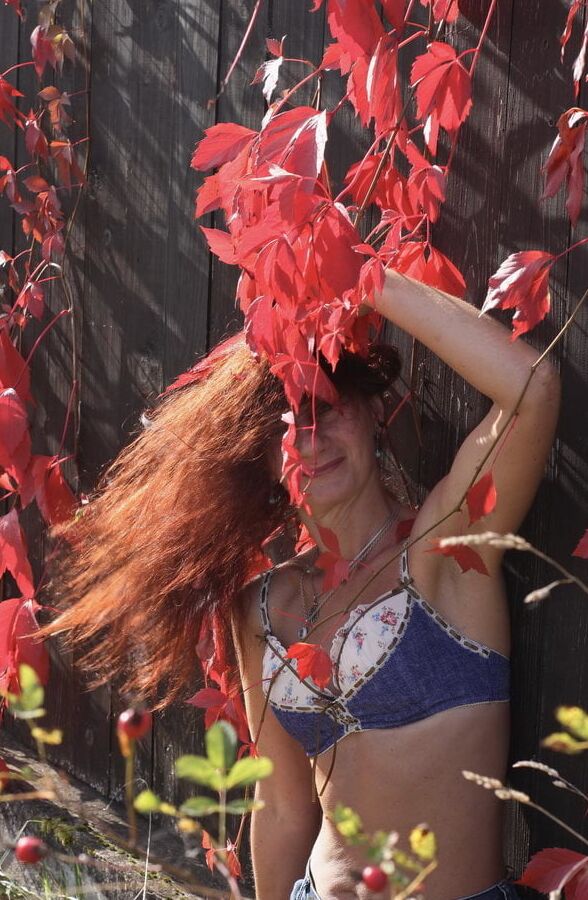 In red leaves