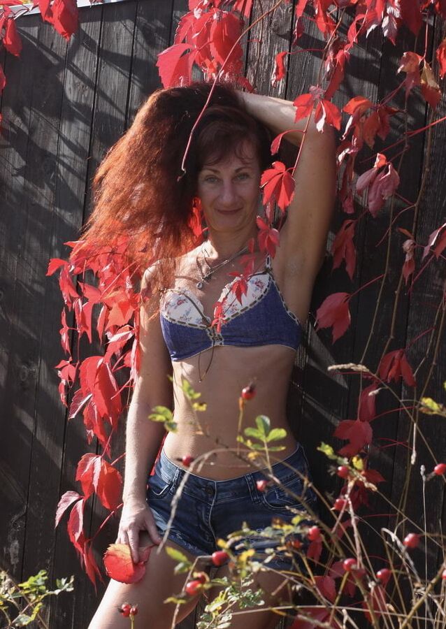 In red leaves
