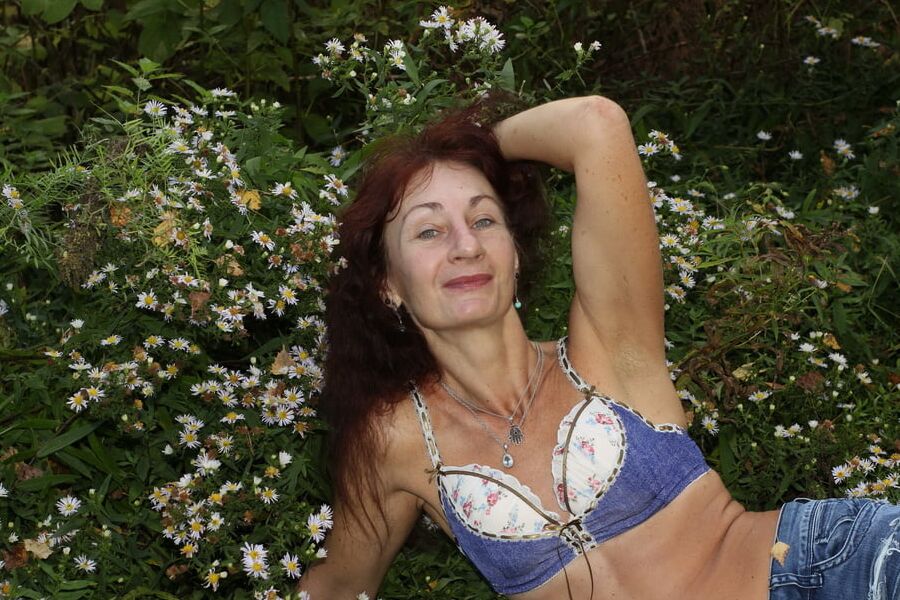 In autumn daisies
