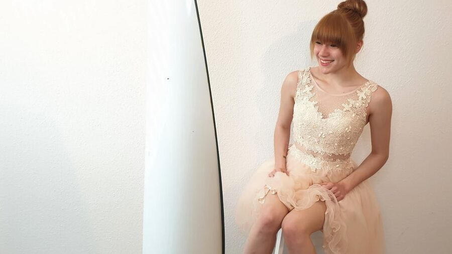 Cute Shooting in dress with Anne Eden