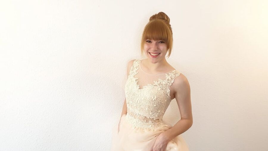 Cute Shooting in dress with Anne Eden