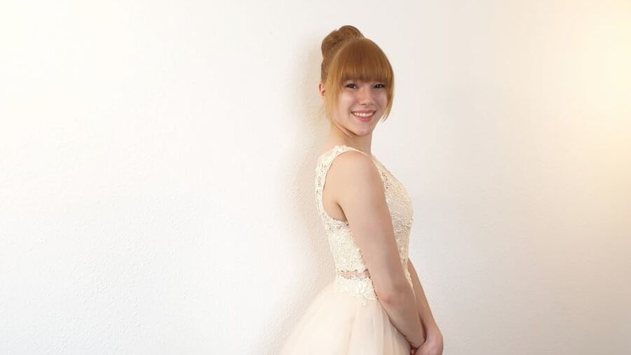 Cute Shooting in dress with Anne Eden