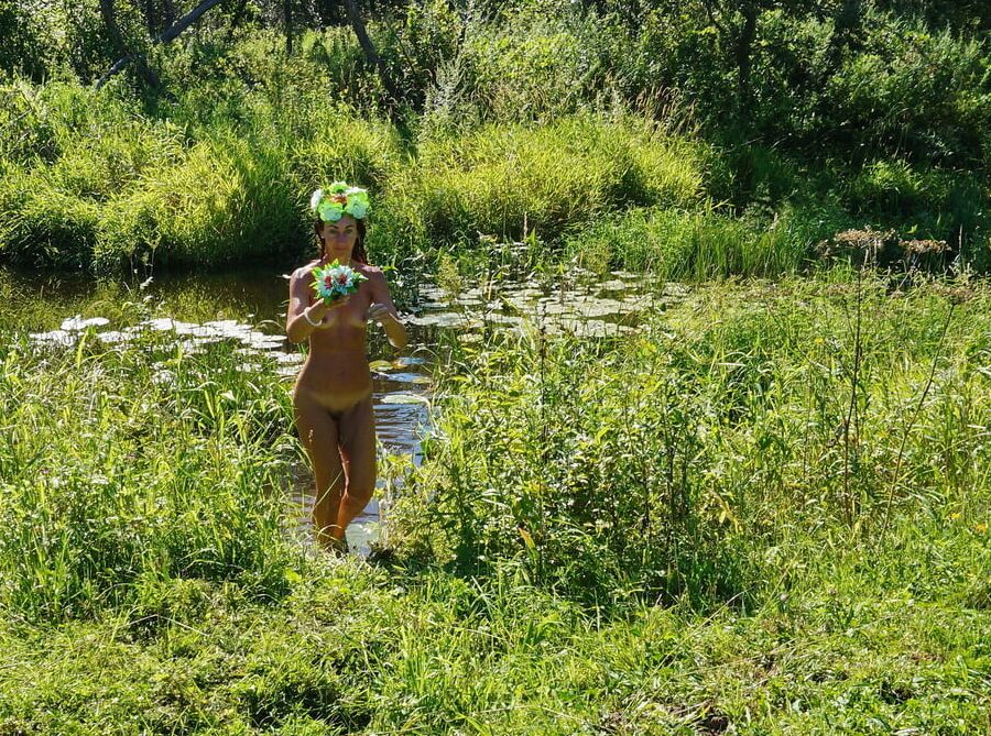 Nude in lazy river