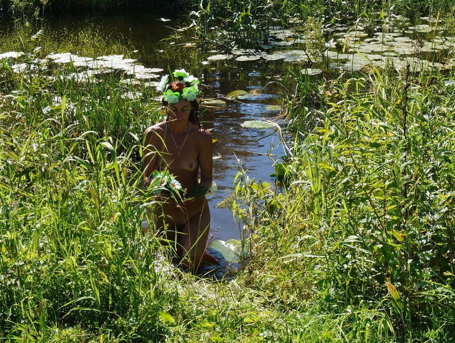 Nude in lazy river