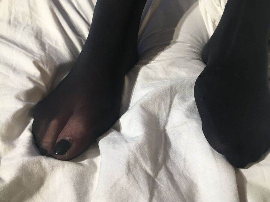 Nylon and Heels Play on Bed