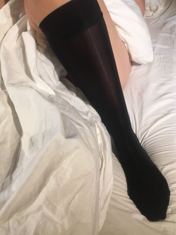 Nylon and Heels Play on Bed
