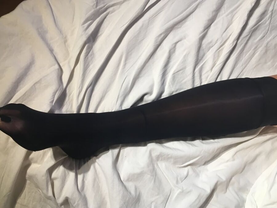 Nylon and Heels Play on Bed