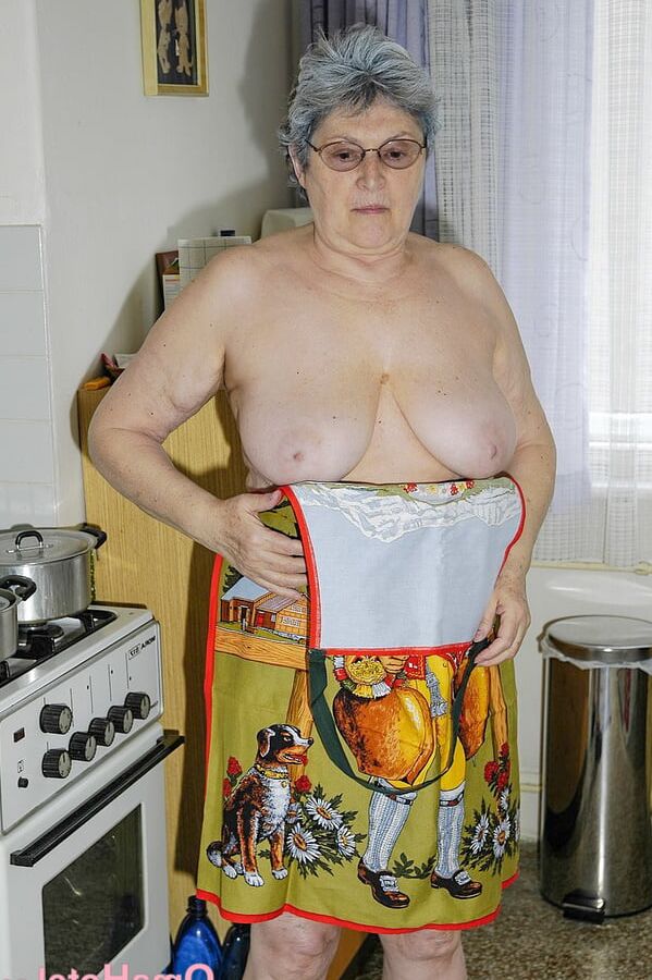 Mature granny solo playing
