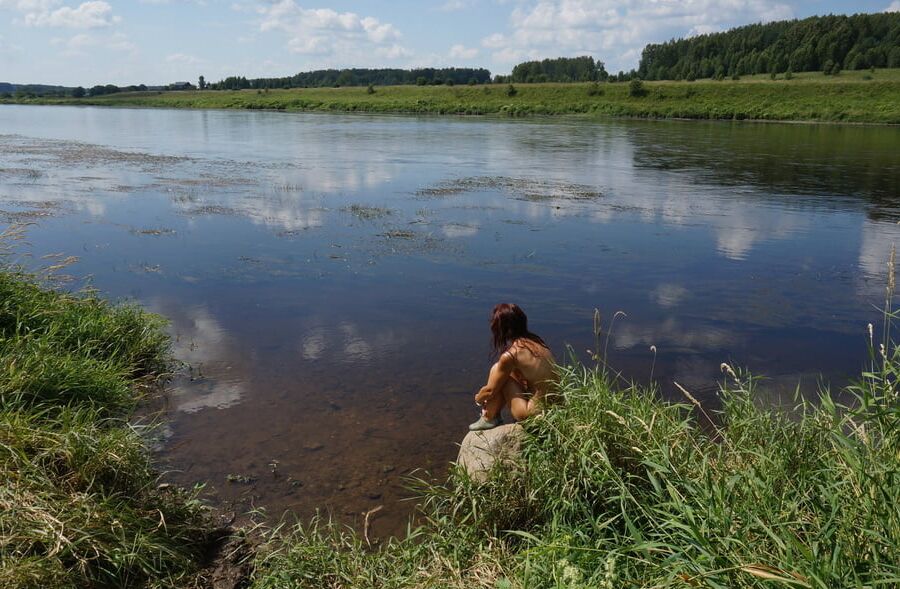 Boulder in Volga-river