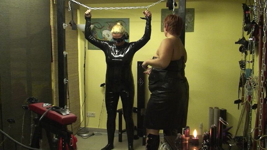 Latex slave girl ...