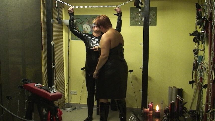 Latex slave girl ...