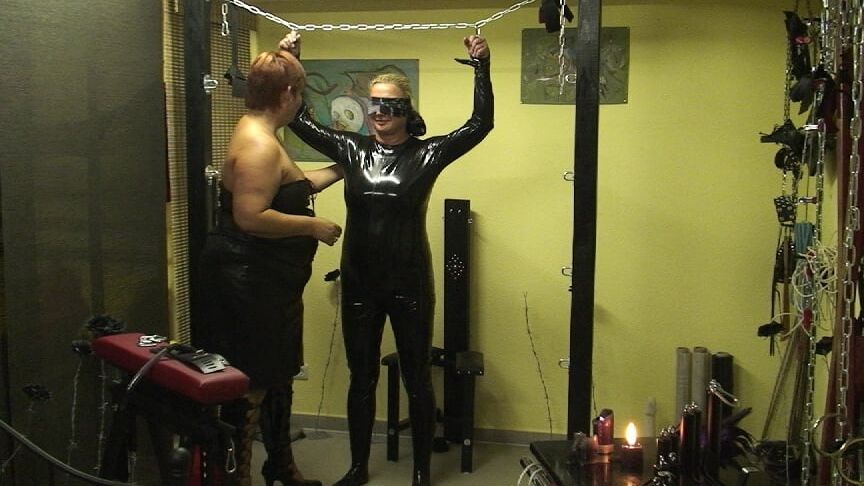 Latex slave girl ...