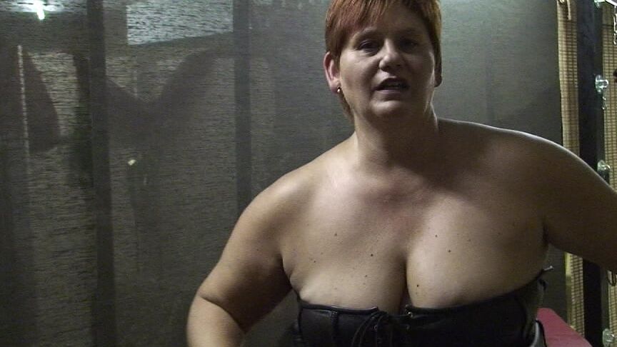 Slave with dildo ...
