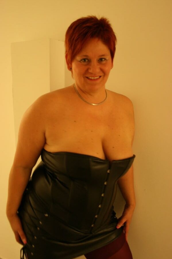 Posing in the basement floor ...
