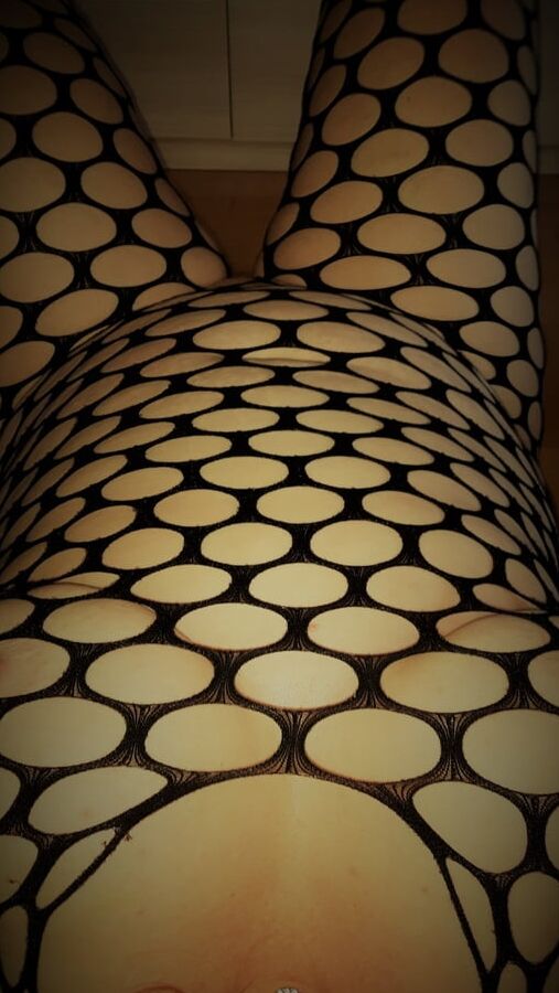 BBW Wife Miss Lizz Fishnet Bodystocking