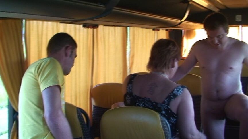 Gangbang in the bus ...
