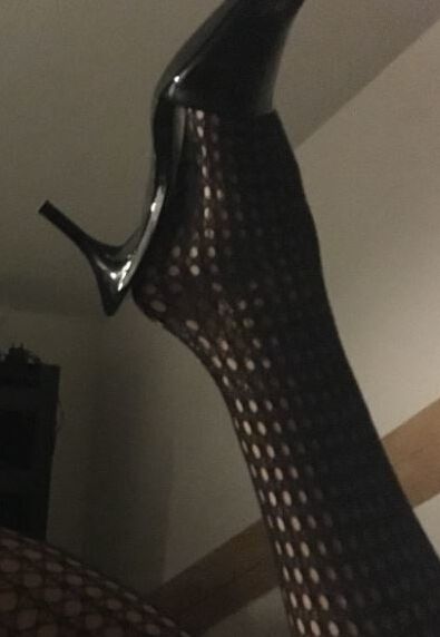 Vinyl Corset and Nylons