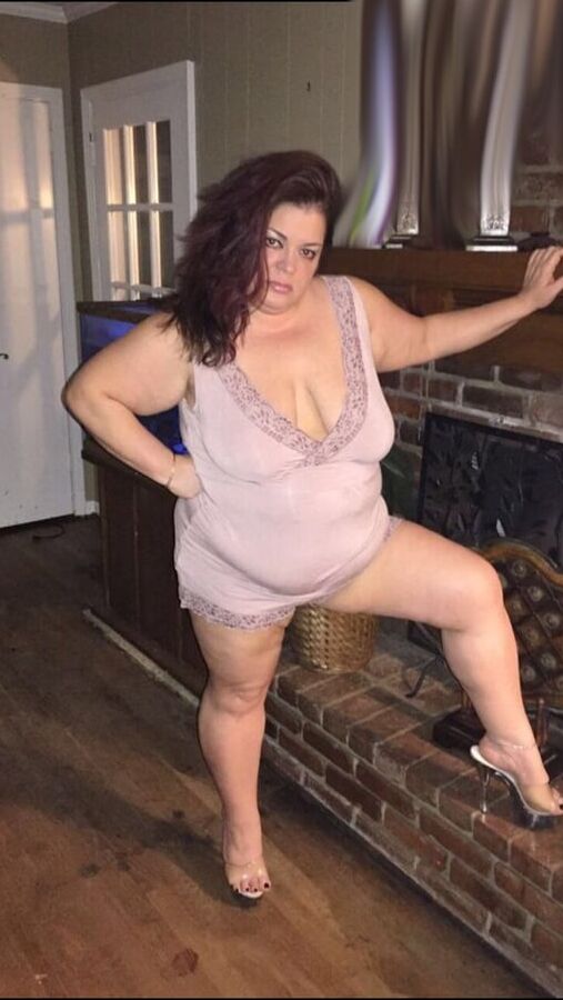 BBW Hotwife in Clear Heels