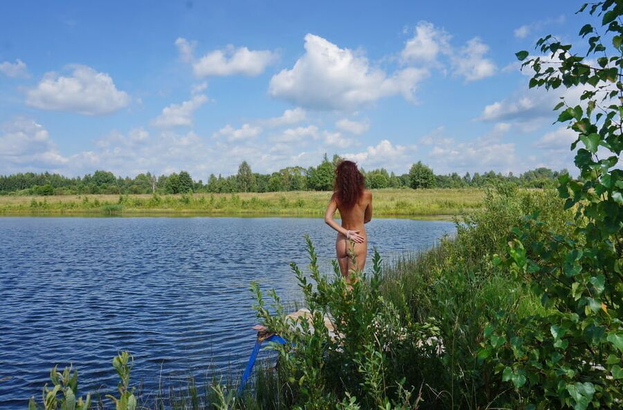 On beach of Koptevo-pond