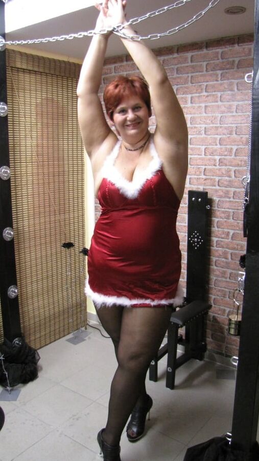 Anna in Christmas costume ...