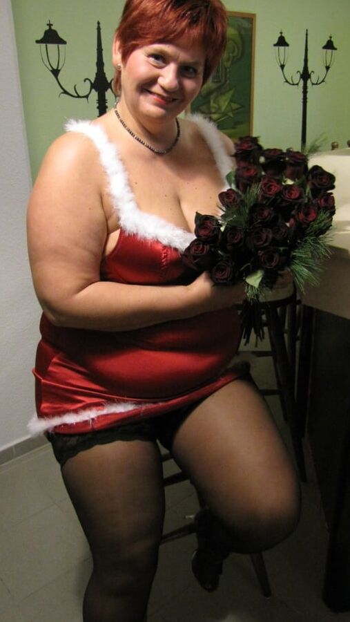 Anna in Christmas costume ...