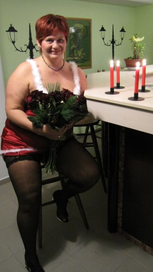 Anna in Christmas costume ...