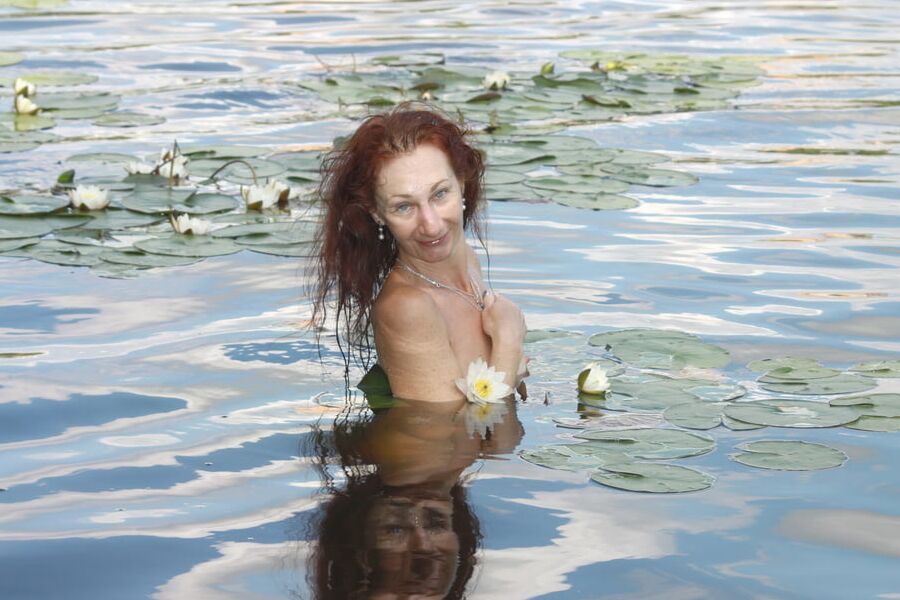 With water lily