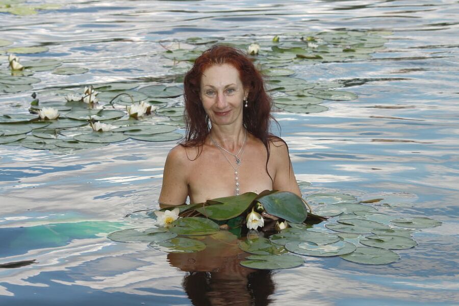 With water lily