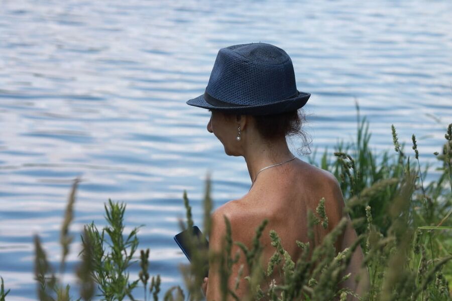 With water lily