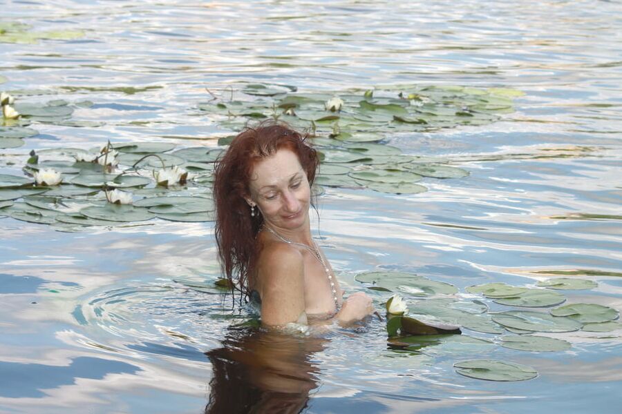 With water lily