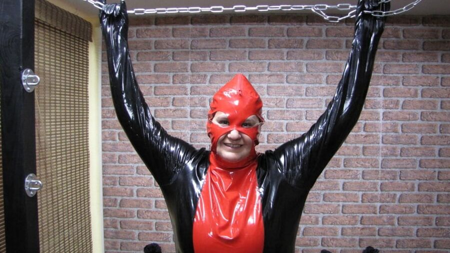 The whole body latex suit ...