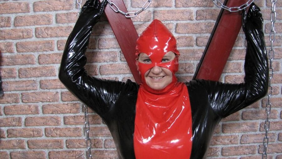 The whole body latex suit ...