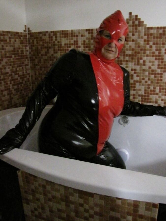 In latex in the tub ...