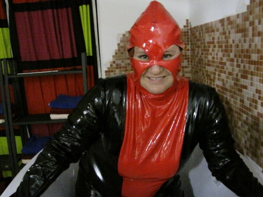 In latex in the tub ...