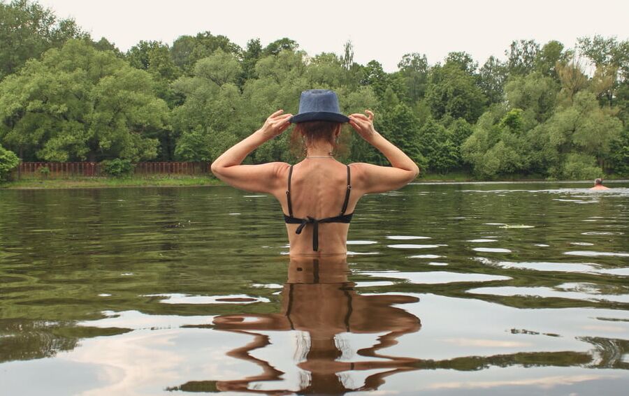 Bathing in Timiryazev-pond