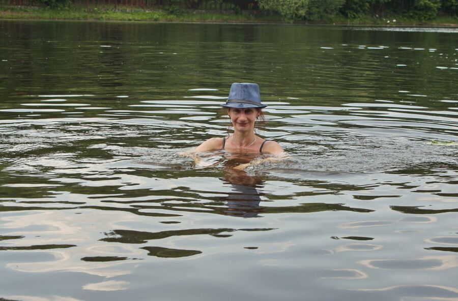 Bathing in Timiryazev-pond