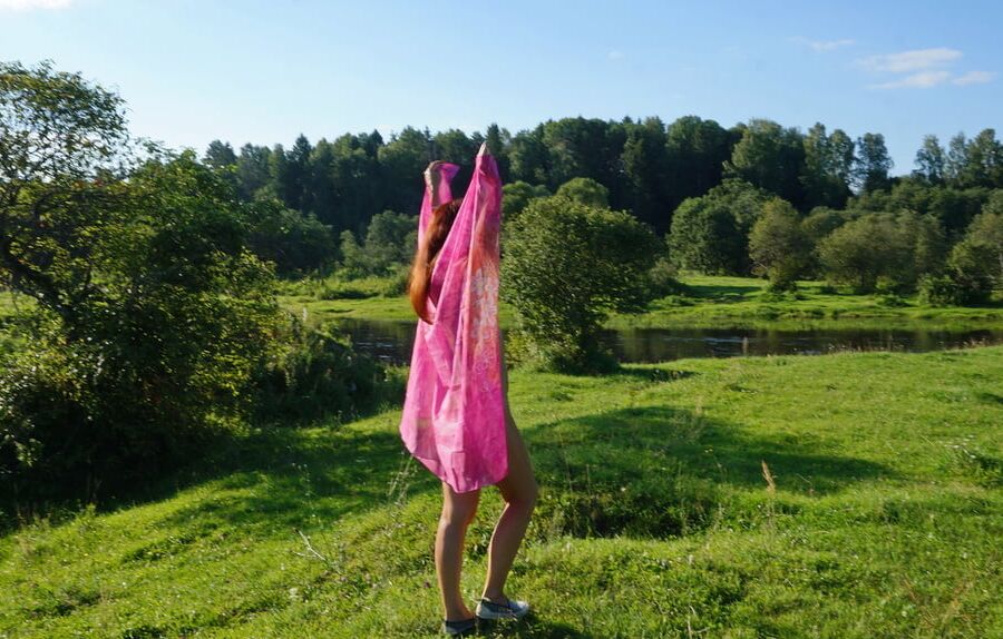 Hill and Pink Shawl