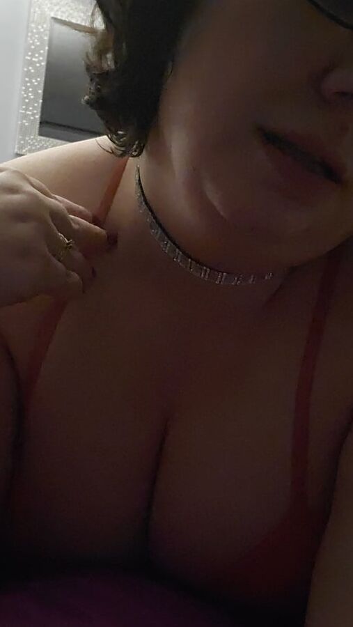 Bored housewife milf with nipple clamps and gag