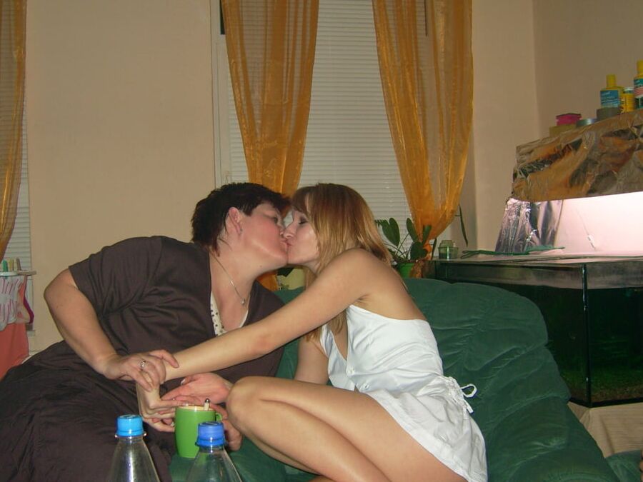 With blonde girlfriend ...