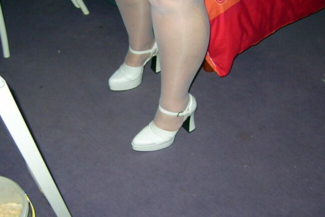 In white lingerie ...